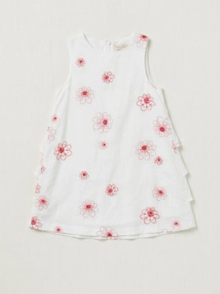 Vestido blanco flores rojas de A L'Heure Anglaise