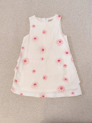 Vestido blanco flores rojas de A L'Heure Anglaise
