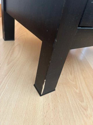 Mesilla de noche Ikea Hemnes Negra