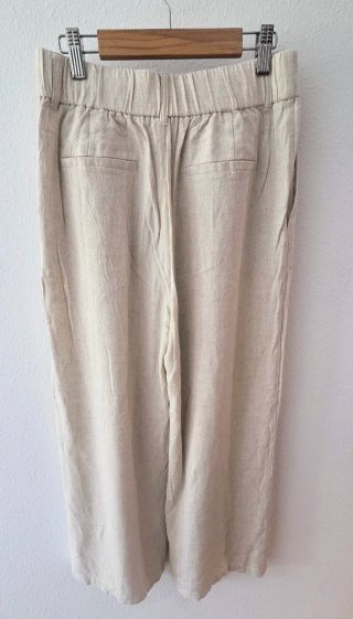 Pantalón de lino beige