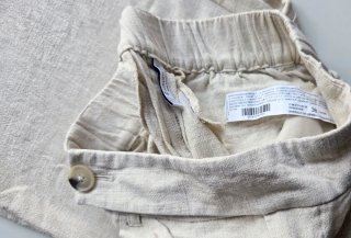 Pantalón de lino beige
