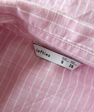 Camisa rosa con nudo, LEFTIES. Talla S.