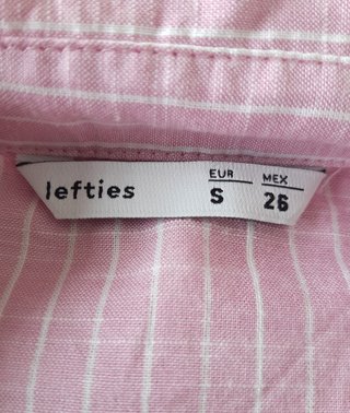 Camisa rosa con nudo, LEFTIES. Talla S.