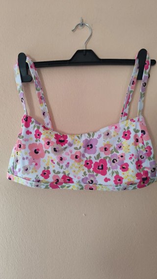 Bikini floral rosa y blanco Talla XL