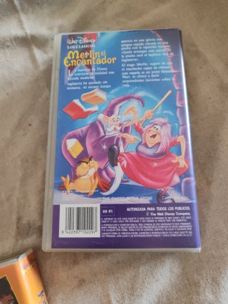 3 Películas VHS Disney Clásicos (Español)