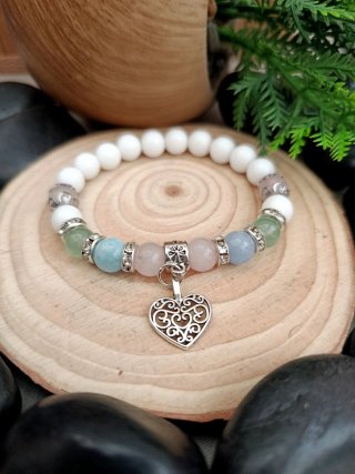 Pulsera elástica con corazón