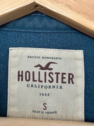 Sudadera Velour Hollister Co. Azul