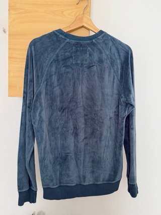 Sudadera Velour Hollister Co. Azul