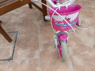 Bicicleta niña 12 pulgadas rosa Juguettos