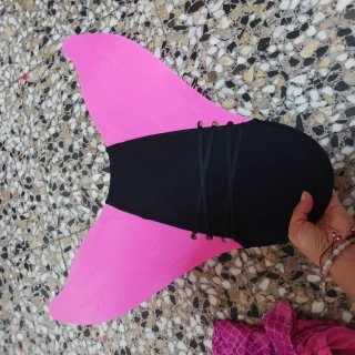 Cola de sirena para natación rosa