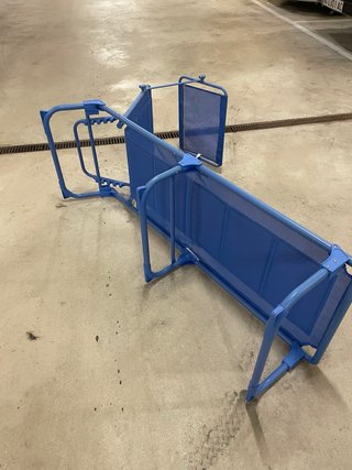 Hamaca exterior aluminio azul