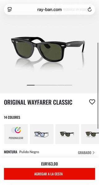 Gafas Ray-Ban Wayfarer Nuevas