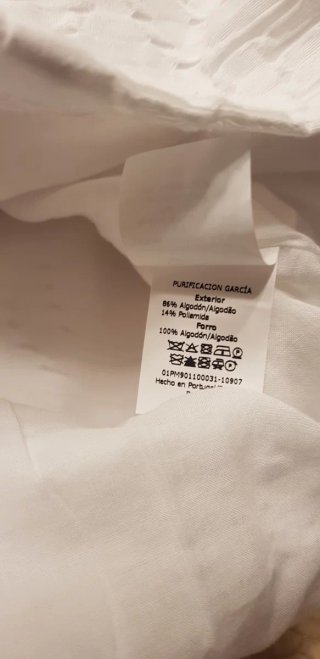 Vestido blanco Purificación García