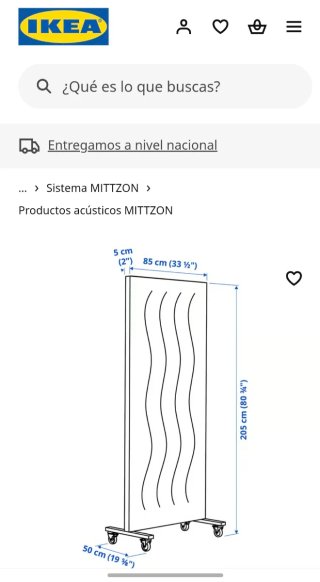 Biombo Pantalla Acústica Beige/Blanco