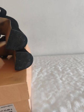 Sandalias de tacón negras talla 38