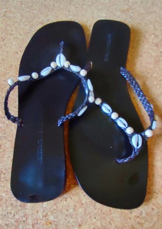 Chanclas chic Massimo Dutti 40 marrón con adornos