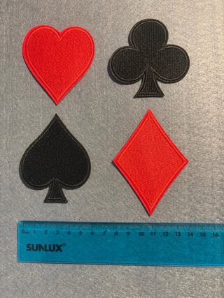 Lotto Toppe Termoadesive Carte da Gioco