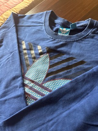 Sudadera Adidas Logo Trefoil Azul