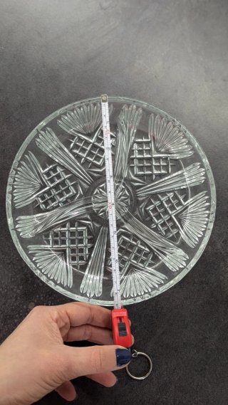 Antipastiera vintage vetro lavorato Ø19 cm