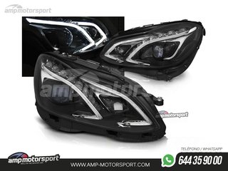 FAROS DELANTEROS LED PARA MERCEDES CLASE E W212 NEGROS 2013-2016