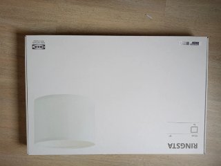 Lámpara de techo tela blanca