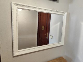 Mueble recibidor mármol y espejo