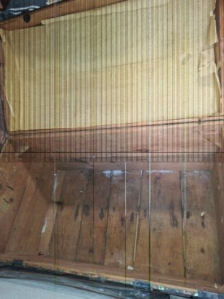 Baúl antiguo de madera, metal