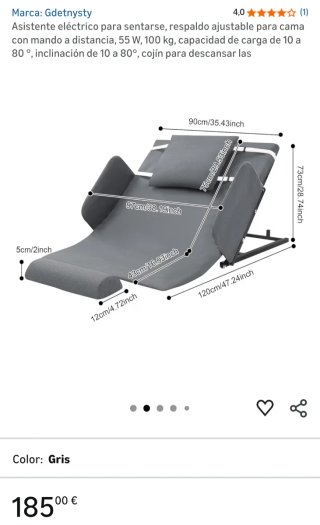 Asistente eléctrico para cama