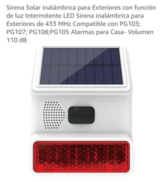 Sirena Solar con Mando