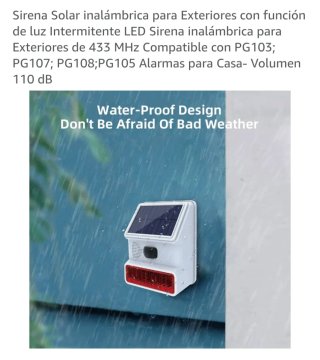 Sirena Solar con Mando