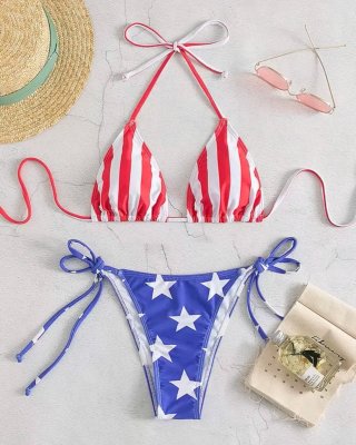 Bikini a stelle e strisce taglia M/42