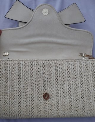 Bolso de mano esparto con lazo