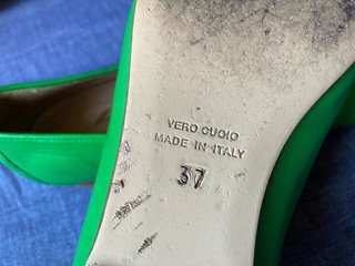 Scarpe Donna Verde Vera Pelle