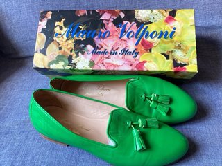 Scarpe Donna Verde Vera Pelle