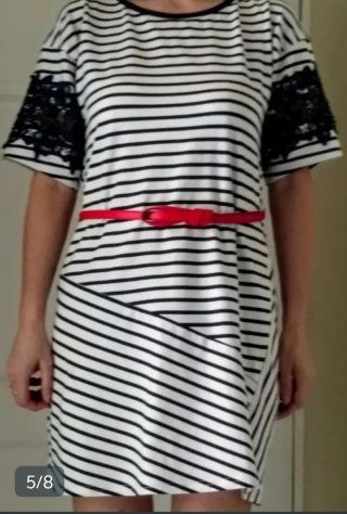 Vestido rayas blanco y azul