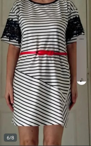 Vestido rayas blanco y azul
