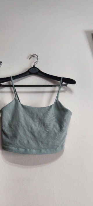 Top Pull&Bear Talla Única Verde Algodón