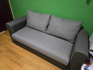 Sofá cama gris sin usar