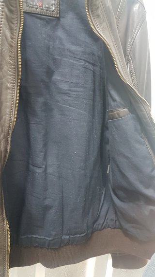 Chaqueta Biker Piel Esprit Marrón