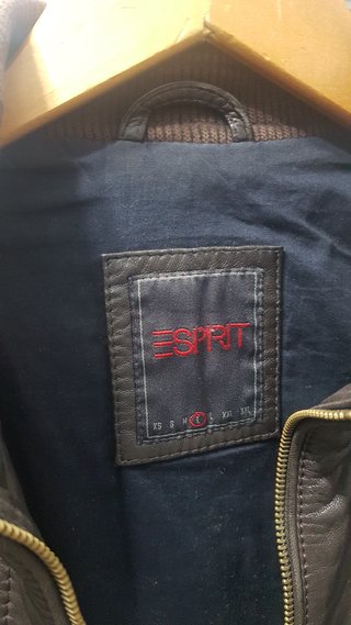 Chaqueta Biker Piel Esprit Marrón