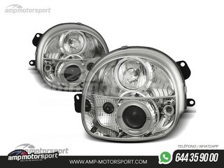FAROS DELANTEROS OJOS DE ANGEL PARA RENAULT TWINGO