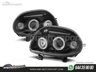 FAROS DELANTEROS OJOS DE ANGEL PARA RENAULT CLIO