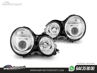 FAROS DELANTEROS OJOS DE ANGEL PARA MERCEDES CLASE E W210