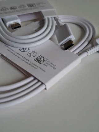 Cable Carga Samsung USB-C a USB-C Blanco
