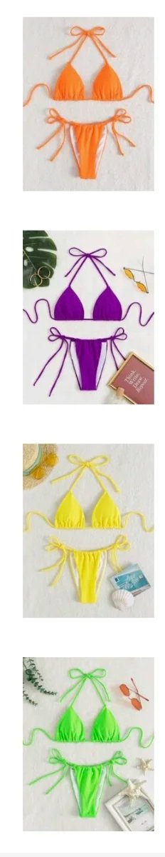 Bikini a triangolo con laccetti taglia M