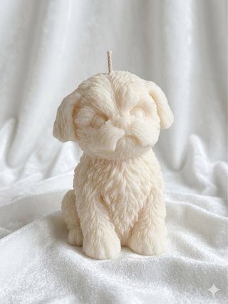 Candela decorativa Shih Tzu perfumada