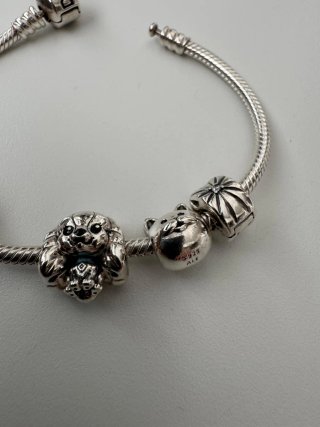 Pulsera Pandora Plata con 2 Charms