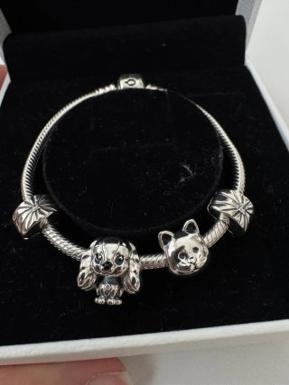 Pulsera Pandora Plata con 2 Charms