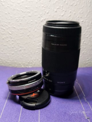 Objetivo Sony SAL75300 + Adaptador