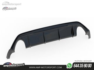 DIFUSOR TRASERO FORD FOCUS ST / ST-LINE MK4 2018-- NEGRO BRILLO